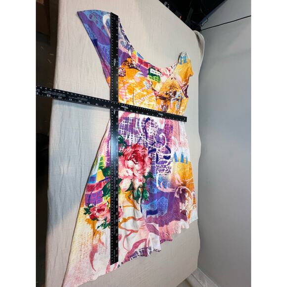 Jams World Dress Fun Floral Print‎ Empire Waist Button Closure Womans Size M - Picture 5 of 7